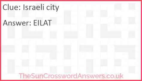 Half an israeli city crossword clue - With our crossword solver search engine you have access to over 7 million clues. You can narrow down the possible answers by specifying the number of letters it contains. We found more than 1 answers for Israeli City On The Mediterranean .